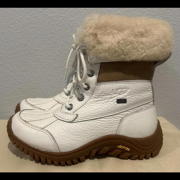 New UGG Australia Adirondack Leather Boots II Waterproof with Shearling Lining - Picture 2 of 6